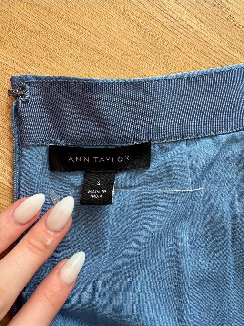 Ann Taylor Pleated Satin Maxi Skirt - Blue - Picture 2 of 3